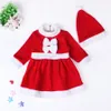 Mascot Christmas Baby kläder Santa Claus kostym baby pojkar långärmad kläder baby toddler tjejer klänning söt spädbarn vinter babys klänning
