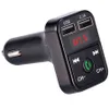 B2 Bluetooth Car Kit Беспроводной FM-передатчик Handsfree Dual USB Автомобильное зарядное устройство 2.1a MP3 Music TF Card u Disk Aux Player Carb2