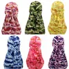 Camouflage Hair Bonnet Hat Frenulum Beanie dopasowane Dobry wygląd Ponytail Turban Durag Head Wrap Rich Kolor Cap Sunscreen 6 2GD E2