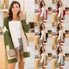 Gorąca Sprzedaż Casual Sweter Panie Moda Ubrania Kobiet Luźny Sweter Cardigan Geometryczny Kolor Dopasowywanie Długi Rękaw Wiosny Jesienią