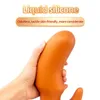 Plug Anal doré en Silicone souple, Super énorme spéculum lourd, stimulateur d'anus, jouets sexuels pour femmes, Man6539049