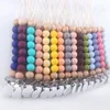 Neugeborenes Baby Schnullerhalter Silikagel Perlen Säugling Nippelclip Kinderwagen Lanyard Kinder Schnullerkette 28 Farben