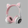 Orecchie di gatto stile carino Cuffie senza fili Bluetooth per cuffie da gioco per Grils Regalo Cuffie colorate BT 50 Cuffie Bluetooth di bellezza1374949