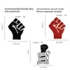 Qihe Smycken Svart Livser Matter Anti-Racism Fist Broscher Mode Lucky Pins För Klädpåse Smycken Gåva För Vänner Partihandel