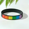 Gay Lebesian Smycken, Rainbow Armband, Gary Pride Silicone Armband