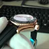 Men's Automatic Watch 42mm Rose Gold Case Rubber Band Glow Watch Orologio di Lusso 5ATM 2813 Movement