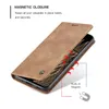 CaseMe Original Retro Magnetic Card leather Wallet Phone Cases For Samsung S10 S20 S21 Note20 A32 A52 A72 A12 A13 A23 A33 A53 A73 5G