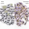 Gemengde 100 Stuks Nagel Plaksteen Super Glitter Crystal AB Strass Heldere Zwarte Nail Art Steentjes Steen DIY Manicure Decoraties2224368