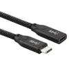 Kabel rozszerzony typu USB C (2 stóp/0,6m), Thunderbolt 3 USB 3.1 TEPB-C Szybkie ładowanie 4K HD Audio Transfer Data Sync Ext