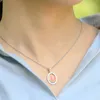 Style de luxe plaqué argent émotion sentiment humeur changement de couleur pendentif collier pour les femmes cadeau