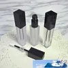 6ml Plastic Travel Container Clear Frosted Empty Lipgloss Plumper Tube Case Liquid Lipstick Batom Refillable Storage Bottle