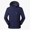 새로운 자켓 남자 봄 가을 얇은 단일 레이어 양털 방수 캐주얼 의류 남성 아웃웨어 통기성 방풍 장켓