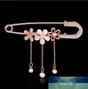 nouveau Gros- Hijab Pins Rose Or plaqué Épingle De Sécurité Broche De Mode De Luxe Strass Hommes Broches Pour Costume Foulards Corsage Pull Col