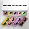 3d falska ögonfransar 30/40 / 50/70 / 100Pair 3D Mink Lashes Natural Mink Eyelashes Färgglada kort Makeup Falska i bulk i ett förpackning