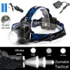 3 Modes 380000LM Tactical Headight Upgraded Rechargeable T6 LED Headlamp Zoomable 2x 18650 Battery + Charger