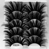 5 pares 25mm 3D Mink Hair Cílios Postiços Cílios postiços finos e naturais, cílios longos, ferramentas de maquiagem, ferramentas de extensão de cílios macios