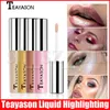 Teayason Trucco occhi viso Evidenzia viso Liquido Bronzer dorato Evidenziatore Make Up Shimmer Powder Highlighting Base 7 colori