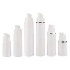 15 30 50ml Pusta Refillable White High-Grade Airless Pictuum Pompa Butelka Plastikowa Cream Lotion Container Rurka Rura Podróż LX2870