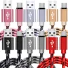 Type c Micro 5pin Braided Usb charger Cables Wire For Samsung Galaxy s6 s7 edge s8 s10 Htc lg android phone