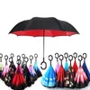 Araba Yazdırılabilir Müşteri Logo Windproof Ters Şemsiye Yeni Tasarım 82 Renkler Çift Katmanlı Ters Şemsiye C Kol Şemsiyeler