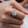 Брендовое супер роскошное обручальное кольцо в форме капли воды для женщин с дополнительным сюрпризом, обручальные кольца с микропрокладкой Femme 2273767
