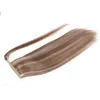 ハイライトハイライトヘアPonytail Virgin人間のヘアエクステンションミックスカラーブロンドクリップPonytail Remy Brazilian髪の部分100g