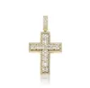 ICED OUT CZ BLING BAGUETTE STYLE CROSS PENDANT NECKLACE MENS Micro Pave Cubic Zirconia GOLD SILVER ROSE GOLD Necklace