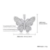 Горячие продажи Три бабочка Подвеска Цвета животных ожерелье Iced Out Full Циркон Hip Hop Bling подарок ювелирных изделий