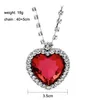 Hot Selling Titanic Necklace The Heart Of The Ocean Diamond Necklace Crystal chain luxurious heart Pendant Necklaces for Women