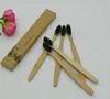 Naturlig bambu handtag tandborste Cepillo de dientes de bambú regnbåge färgglada mjuka borstar bambu tandborste av papper låda paket