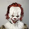 ハロウィーンマスクシリコン映画Stephen King039s Joker Mask Pennywise Full Face Mask Horror Mask Clown Cosplay Party Maskst2i5153303385