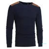 Fashion-Men Winter Warm Stickad Sweater Casual Pullover Round Neck Långärmad Slim Top