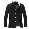 New Tang 2020 남자 검은 슬림 튜닉 재킷 싱글 가슴 블레이저 일본 학교 유니폼 가쿠란 대학 코트