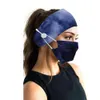 Maschera per il viso di cotone traspirante più a banda per capelli yoga sport pulsante stampato elastico maschere a prova di polvere Accessori Pesca 7191600