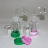 wholesale Smoking accessories hookah Glass Ash Catcher with Detachable silicone container for dab oil rig 14mm 18mm ashcatcher bong