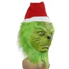 Maska imprezowa Jak Grinch ukradł Boże Narodzenie Maski Lateksowe Zielona Tiger Twarz na Halloween Boże Narodzenie Partii są dziwne Cosplay Party rekwizyty na sprzedaż