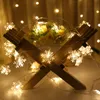 3M 20LED Fleur De Neige RVB Led Guirlande Lumineuse Batterie Puissance Guirlande Lumineuse Pour Noël Salle De Vacances De Mariage Décoration Extérieure Lampe