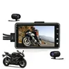 Cam traço da motocicleta DVR Camera Motor Moto com especial dual-track Frente Verso Recorder Dashcam