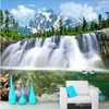 Papier peint personnalisé po 3d papier peint neige tombe sous cascades décor peinture 3d peintures murales papier peint pour salon mur 3 d29167505579691