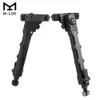 Airsoft M4 AR 15 Tillbehör Aluminium Tactical Separated V9 Bipod Passar M-Lok Systemskena för jaktskytte svart