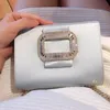 BE021HIGH-END med kv￤llsp￥sar Designer Pearl Button Soft Evening Bag Handmased Patchwork Color Fashion Boutique Lady Evening Clut233w