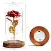 Eternal Flower Rose In Flask Glass Dome Valentine's Day Gift With Night Light For Wedding Mother Day Presen271s