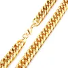 Heavy Huge 16 20mm Yellow Gold Tone Cuban Curb Link Chain Stainless Steel Necklace Bracelet Biker Mens Gift 7-40inch Custom Size237n