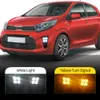 2pcs för Kia Picanto 2017 2018 2019 2020 LED dimljus DRL LED-strålkastare Dagtid Running Light Front Bumper Lamp Montering