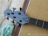 Guitare basse électrique à 5 cordes, personnalisée, avec placage d'érable flammé, matériel noir, peut être personnalisée