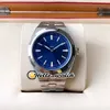 Nieuwe overzeese 2000V 120G-B122 2000V Blue Dial Automatic Mens Watch No datum roestvrijstalen armband hoogwaardige heren horloges Hell3259