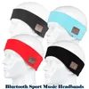 Trådlös Bluetooth Headphone Headband Sports Music Cap Hat Musik Handsfree Headset med Mic Speaker för Smart Phone Cellphone