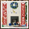 2020 Christmas Halloween Couplet Door Banner Porch Sign Hotselling Christmas Holiday Hanging Decoration Porch Sign Decorative Family Party
