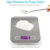 Stainless Steel Digital USB Kitchen Scales 10kg/5kg Electronic Precision postal Food Diet scale for Cooking Baking Measure Tools Y200328