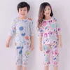 Sommer Kinder039s Pyjamas Sets Jungen Nachtwäsche Baby Mädchen Kleidung Cartoon Pyjamas Kinder Tshirtshorts Pijamas Baumwoll Nachtwege3525291